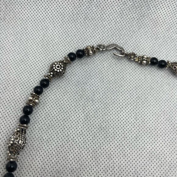 Choker necklace 925 sterling onyx - Picture 9 of 9